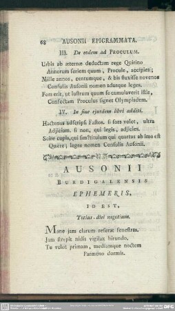 Ephemeris