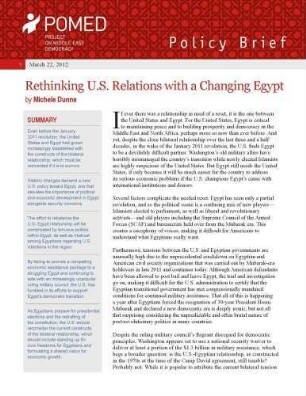 Rethinking U.S. relations with a changing Egypt