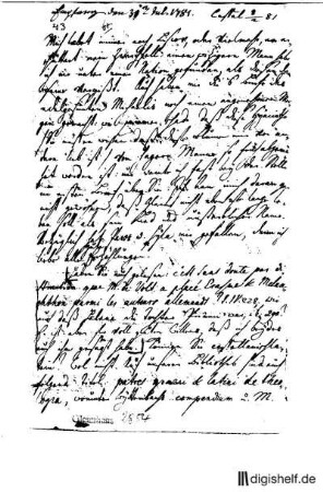 43: Brief von Johannes Müller an Johann Wilhelm Ludwig Gleim