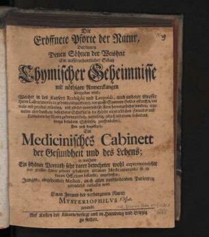 Die Eröffnete Pforte der Natur