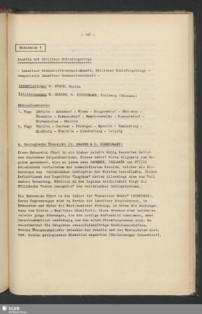 Exkursion 9: Lausitz und Görlitzer Schiefergebirge
