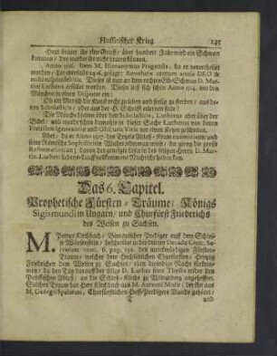 Das 6. Kapitel. Prophetische Fürsten-Träume Königs Sigismundi in Ungarn