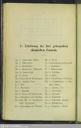 Vc. Erklärung der hier gebrauchten chemischen Formeln