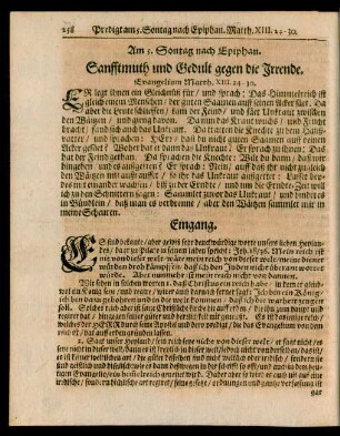 Am 5. Sontag nach Epiphan. Sanfftmuth und Gedult gegen die Irrende
