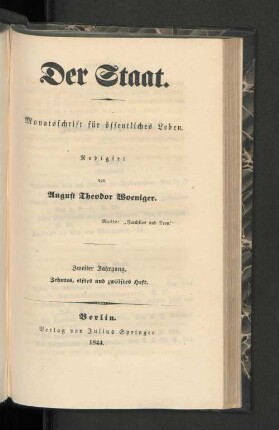 Zehntes, elftes und zwölftes Heft
