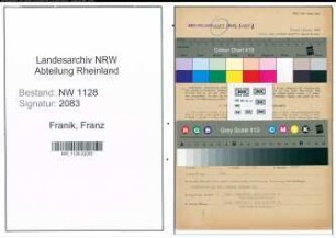 Entnazifizierung Franz Franik , geb. 25.12.1891 (Polizist)