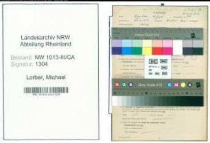 Entnazifizierung Michael Lorber , geb. 29.09.1902 (Maschinist)