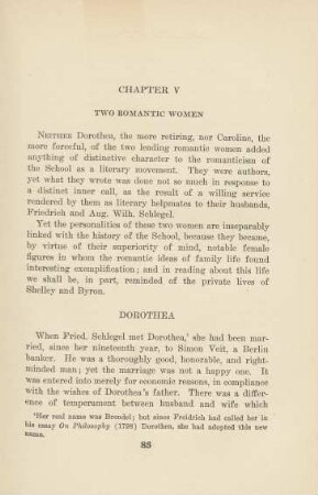 Chapter V Two Romantic Women
