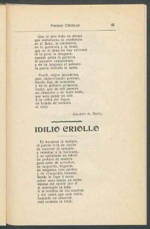Idilio criollo