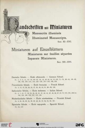 Handschriften (Nr. 1-79)