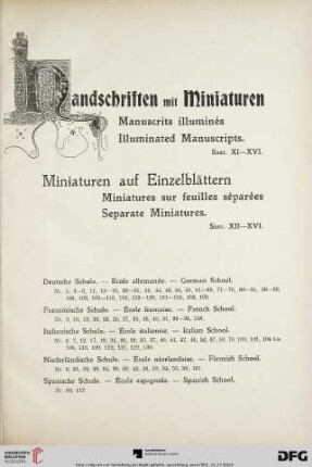 Handschriften (Nr. 1-79)