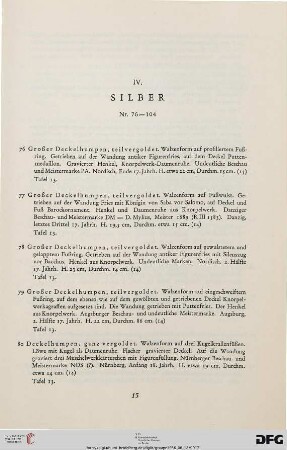 IV. Silber (Nr. 76-104)