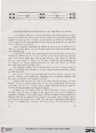 2.Ser. 4.1911: De engelsche bloedverwanten van Hendrik de Keyser