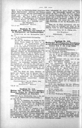 In nicht öffentlicher Sitzung. (441,442,443.), 09. November 1906