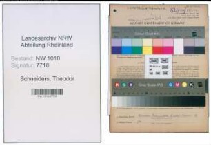 Entnazifizierung Theodor Schneiders , geb. 01.11.1887 (Schuhmacher)