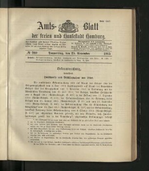 No. 260, 25. November 1915