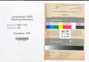 Entnazifizierung Willi Daedelow , geb. 01.07.1912 (Stadtobersekretaer)