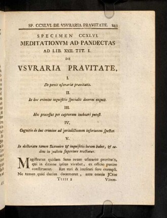 883-889, Sp. 246. De Usuraria pravitate