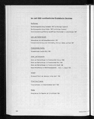 Im Juli 1988 veröffentlichte Statistische Berichte