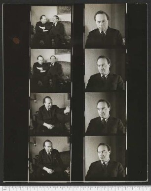 Kontaktabzüge von Porträtaufnahmen Franz Werfel