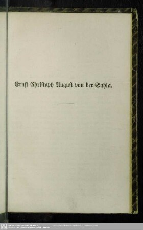 Ernst Christoph August von der Sahla