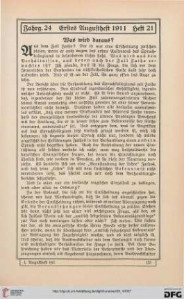 Heft 21 (1. Augustheft 1911)