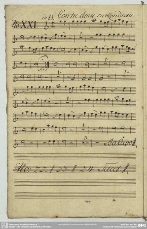 21. Anonymus, Contredanses, B-Dur