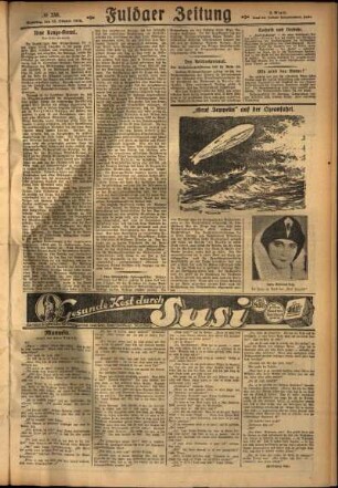 Zweite Ausgabe vom Samstag, den 13. Oktober 1928.