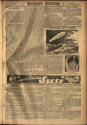 Zweite Ausgabe vom Samstag, den 13. Oktober 1928.