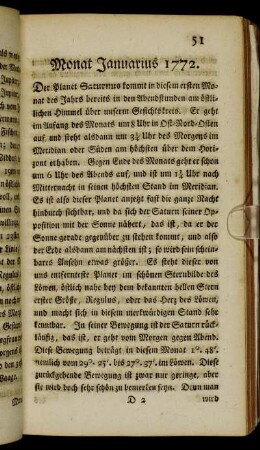 Monat Januarius 1772.