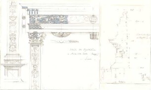 Lange, Ludwig; Lange - Archiv: XI.3 Orgeln, Kanzeln - Orgeltribüne in Maria della Scala u. Orgel im Hospital in Siena(Details)