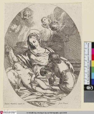 [La Ste. Vierge et la Madelaine; Maria und Maria Magdalena betrachten das schlafende Christuskind]