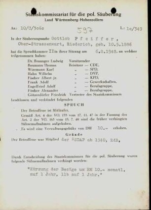 Pfeiffer, Gottlob