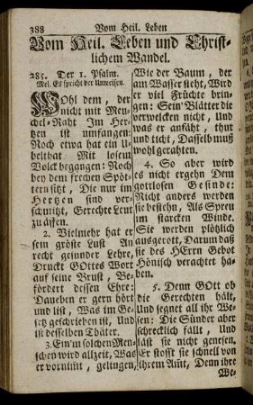 Vom Heil. Leben und Christl. Wandel.