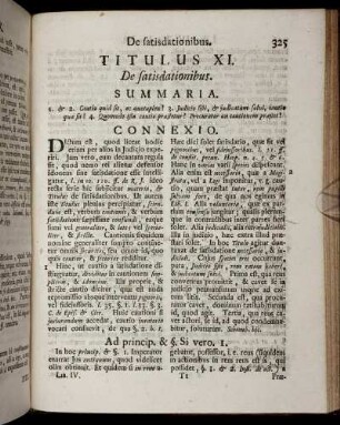 Titulus XI. De satisdationibus