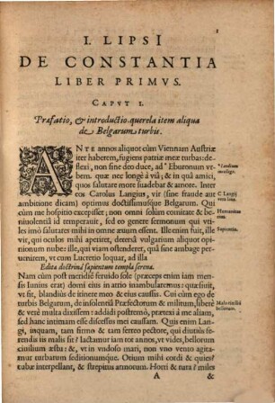 Ivsti Lipsi[i] De Constantia Libri Dvo : Qui alloquium praecipue continent in Publicis malis