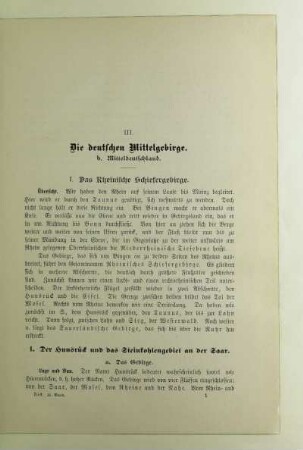 III. Die deutschen Mittelgebirge