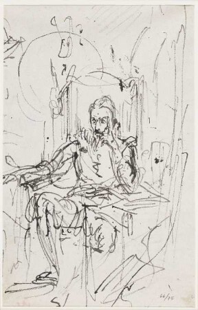Don Quichotte in seiner Bibliothek
