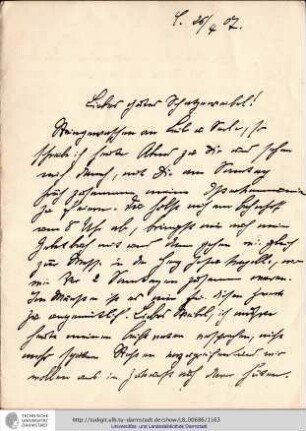 Brief vom 26.04.1907