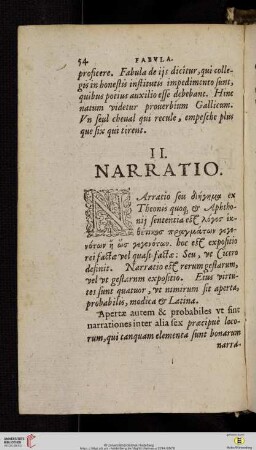 II. Narratio