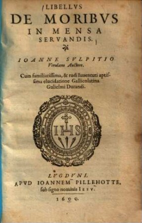 Libellus de moribus in mensa servandis