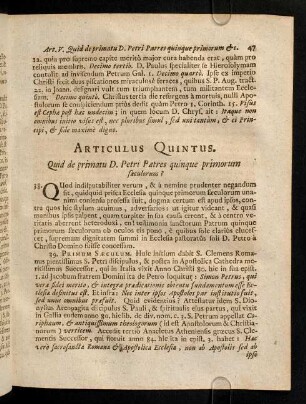47-54, Articulus Quintus