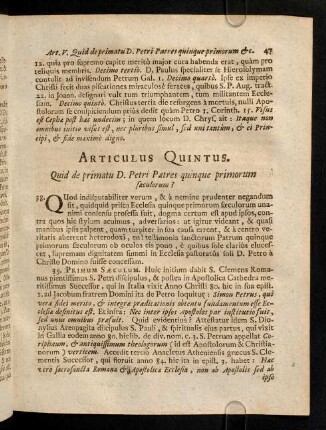 47-54, Articulus Quintus