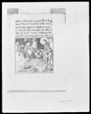 Traktat über das Vaterunser — Christus heilt Kranke, Folio 27recto