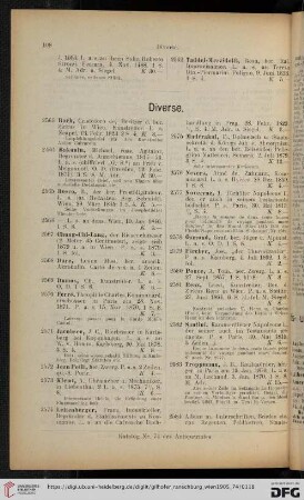 Diverse (Nr. 2563 - 2592)