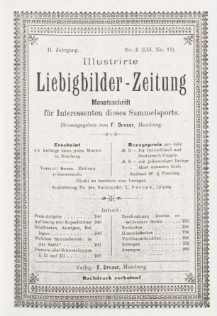 II. Jahrgang. No. 5 (Lfd. No. 17). (Hamburg, 1. Mai 1897.)