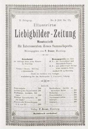 II. Jahrgang. No. 5 (Lfd. No. 17). (Hamburg, 1. Mai 1897.)