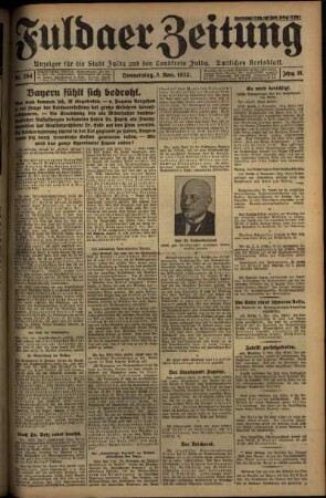 Erste Ausgabe vom Donnerstag, den 03. November 1932.