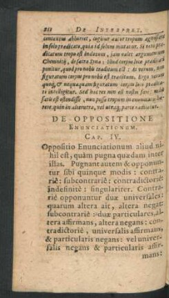 De Oppositione Enunciationum. Cap. IV.