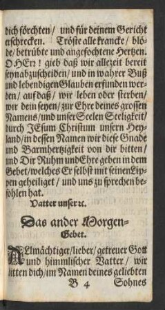 Das ander Morgen-Gebet.